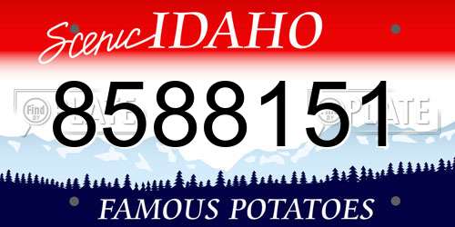 8588151 Idaho License Plate