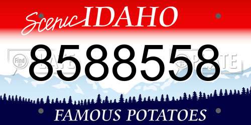 8588558 Idaho License Plate
