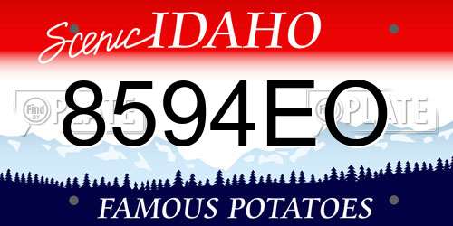 8594EO Idaho License Plate