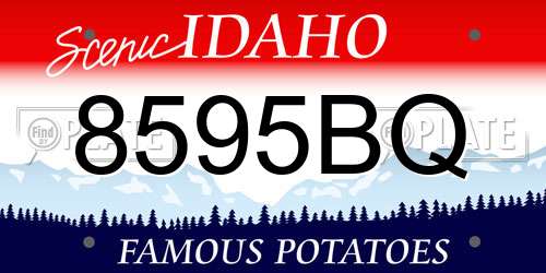 8595BQ Idaho License Plate