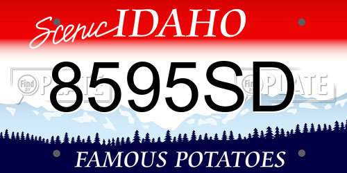 8595SD Idaho License Plate