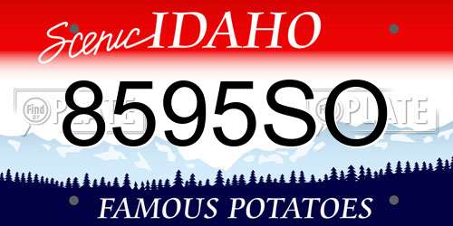 8595SO Idaho License Plate