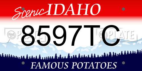 8597TC Idaho License Plate