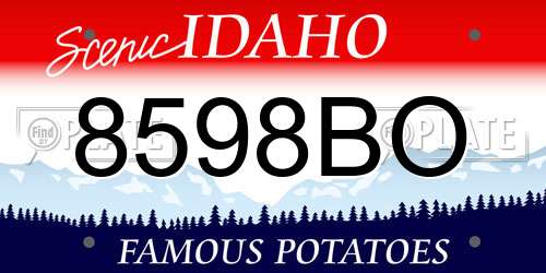 8598BO Idaho License Plate