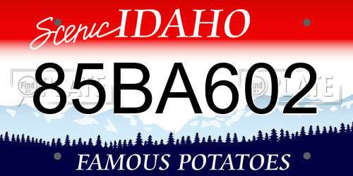 85BA602 Idaho License Plate