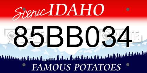 85BB034 Idaho License Plate