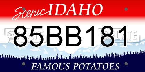 85BB181 Idaho License Plate
