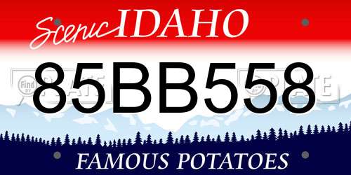 85BB558 Idaho License Plate