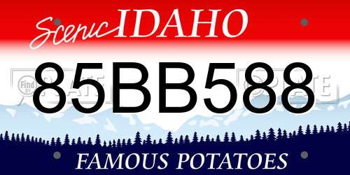 85BB588 Idaho License Plate