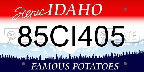 85CI405 Idaho License Plate