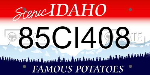 85CI408 Idaho License Plate