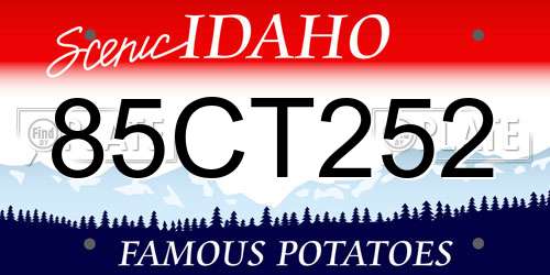 85CT252 Idaho License Plate