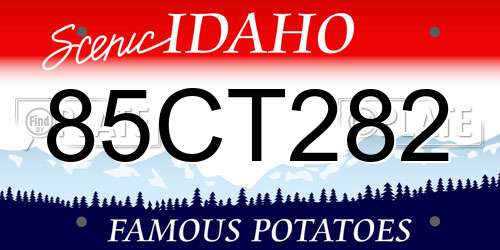 85CT282 Idaho License Plate