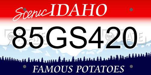 85GS420 Idaho License Plate