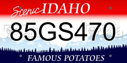 85GS470 Idaho License Plate