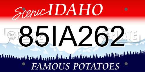 85IA262 Idaho License Plate