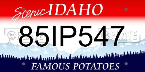 85IP547 Idaho License Plate