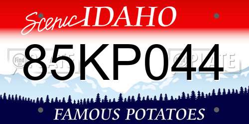 85KP044 Idaho License Plate