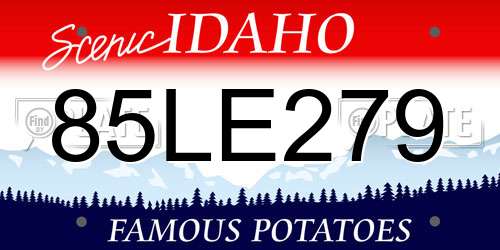 85LE279 Idaho License Plate