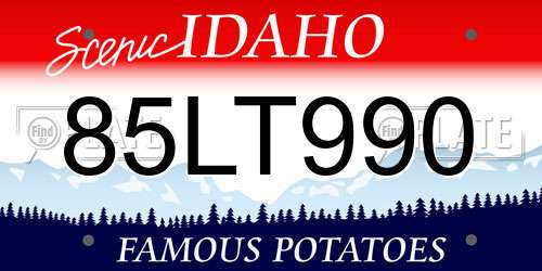 85LT990 Idaho License Plate