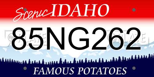 85NG262 Idaho License Plate
