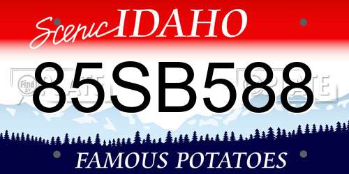 85SB588 Idaho License Plate