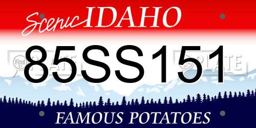 85SS151 Idaho License Plate