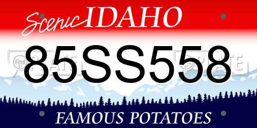 85SS558 Idaho License Plate