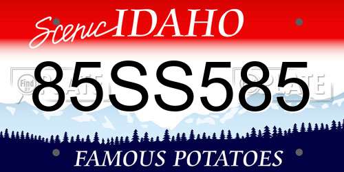 85SS585 Idaho License Plate