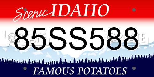85SS588 Idaho License Plate