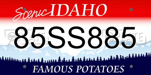 85SS885 Idaho License Plate