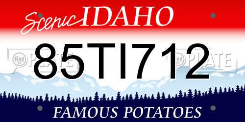 85TI712 Idaho License Plate