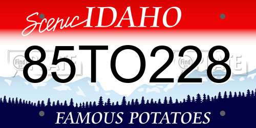 85TO228 Idaho License Plate