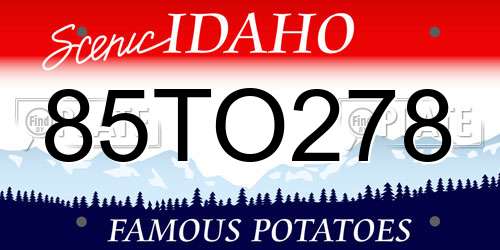 85TO278 Idaho License Plate