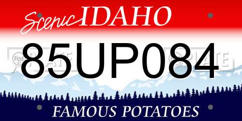 85UP084 Idaho License Plate