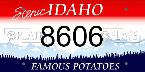 8606 Idaho License Plate