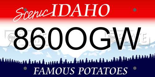 860OGW Idaho License Plate