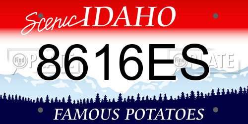 8616ES Idaho License Plate