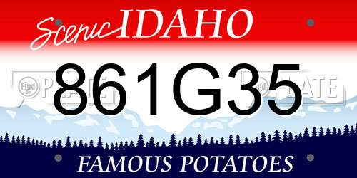 861G35 Idaho License Plate