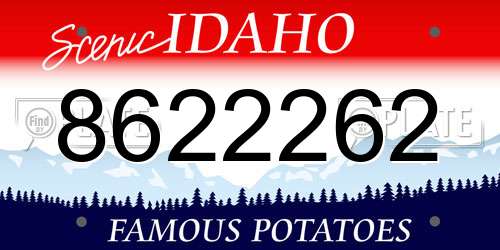 8622262 Idaho License Plate