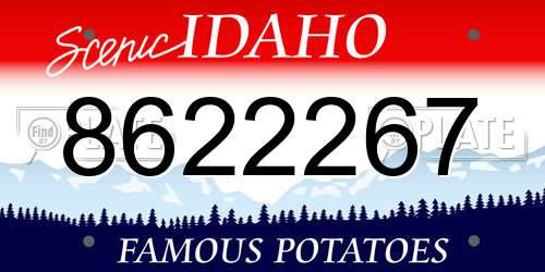 8622267 Idaho License Plate