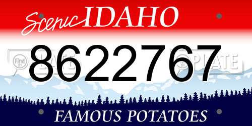 8622767 Idaho License Plate