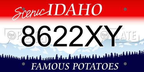 8622XY Idaho License Plate