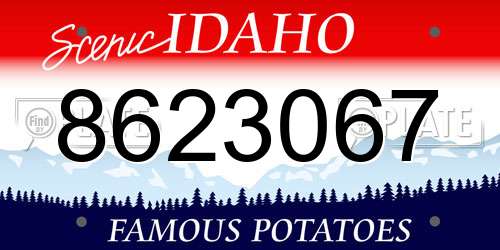 8623067 Idaho License Plate
