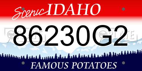 86230G2 Idaho License Plate
