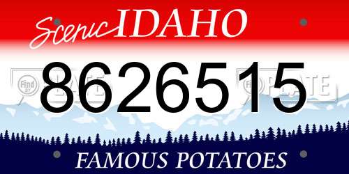 8626515 Idaho License Plate