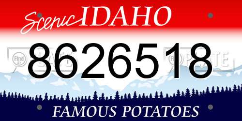 8626518 Idaho License Plate
