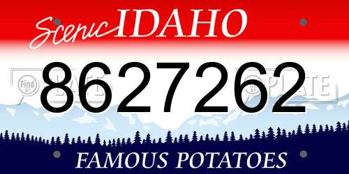 8627262 Idaho License Plate