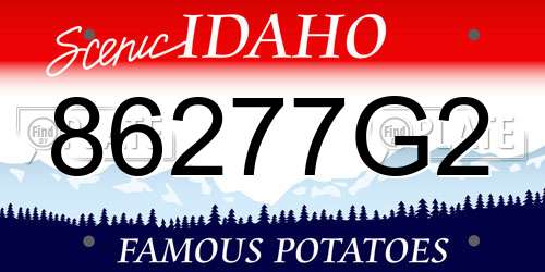 86277G2 Idaho License Plate