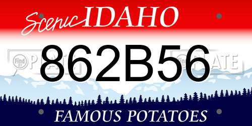 862B56 Idaho License Plate